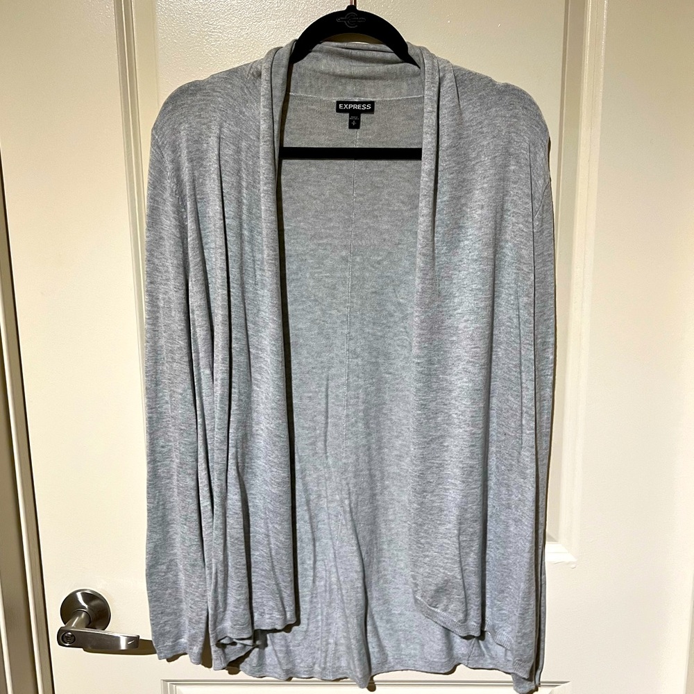 Soft Gray Express Cardigan Sweater